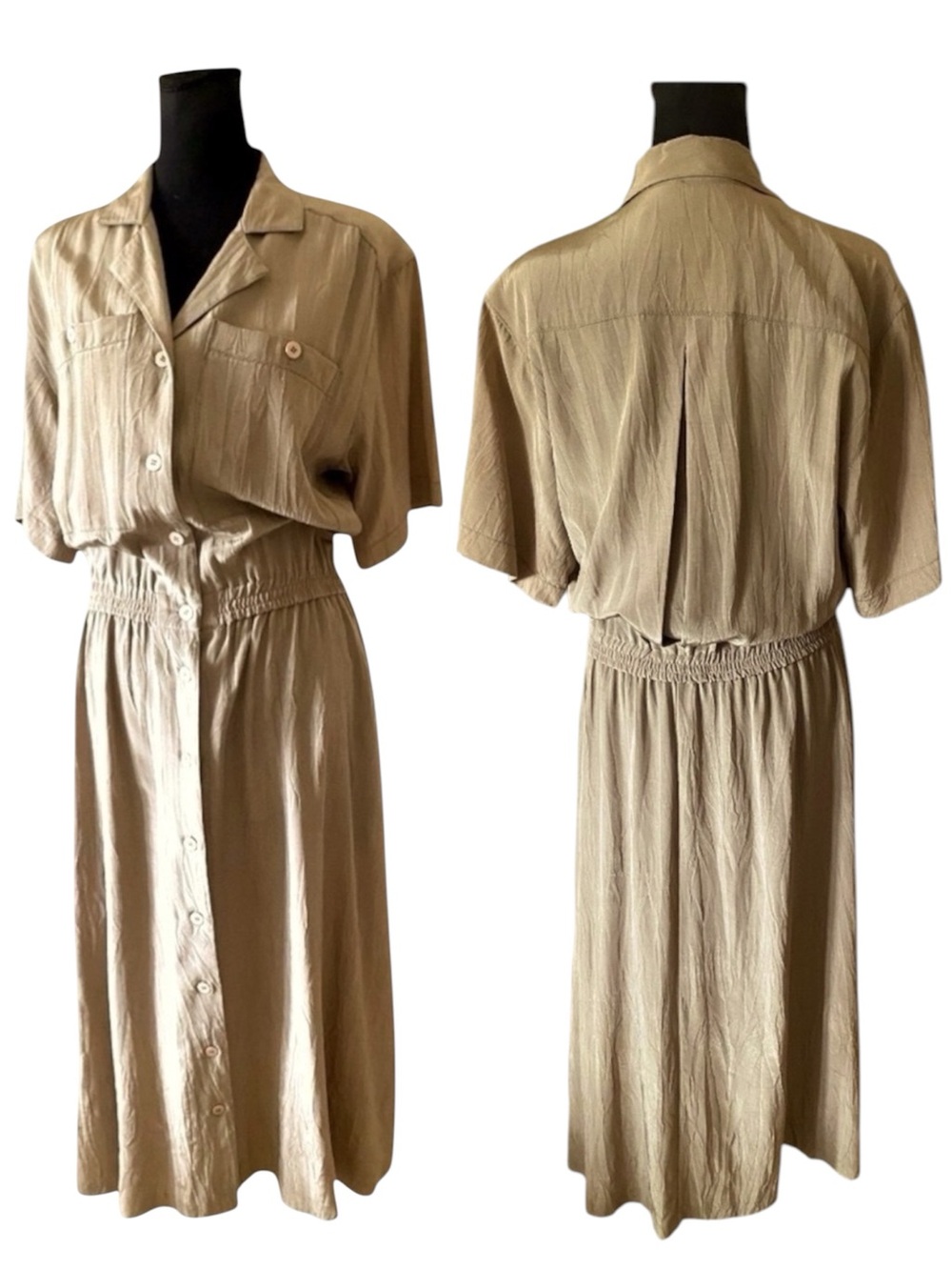 Vintage Regina Porter Button Down Shirt Dress